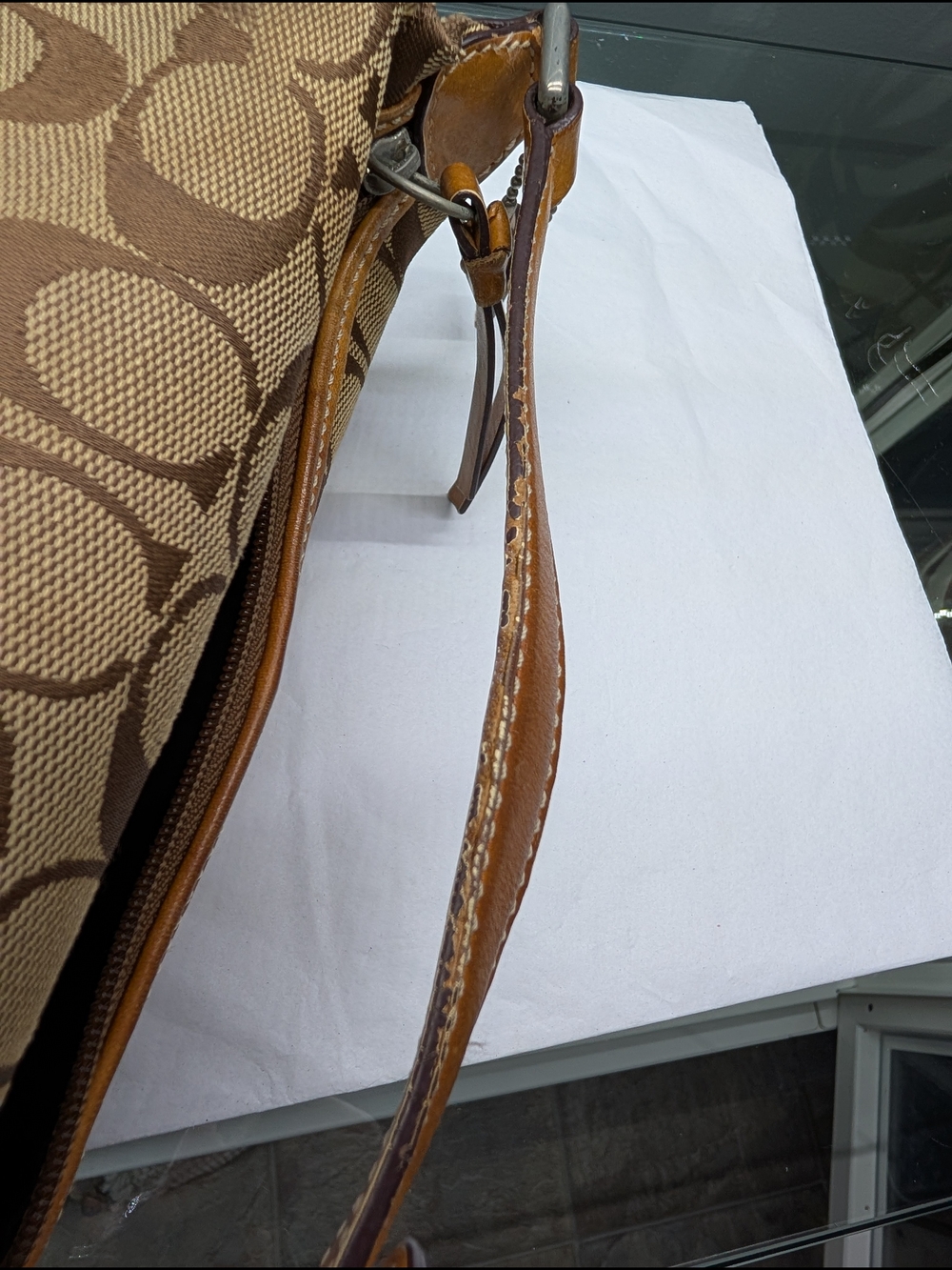 Coach Tan Signature Canvas Small Shoulder Bag - Picture 10 of 10